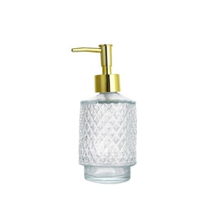 Botol Dispenser sabun kaca isi ulang 320ml dengan pompa tekan untuk sampo Lotion Gel Mandi Hotel penggunaan Spa dan kamar mandi - Product Image 4