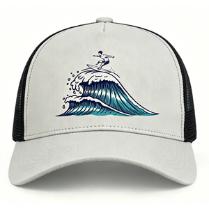 Custom Mesh Snap-Back <b>Baseball</b> <b>Cap</b> Unisex Surf Wave Trucker <b>Cap</b> Unisex Mesh Adjustable Comfortable And Breathable - Product Image 1