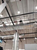 Conduit d'air industriel antibactérien SOX Tissu Conduit d'air souple Système de CVC pour la ventilation pharmaceutique des hôpitaux Rectangle flexible