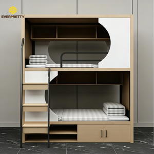 <span class=keywords><strong>Lit</strong></span> superposé moderne en métal avec escalier et rangement pour étudiants, personnel et voyageurs – Idéal pour dortoirs scolaires, auberges <span class=keywords><strong>de</strong></span> jeunesse et appartements - Product Image 3
