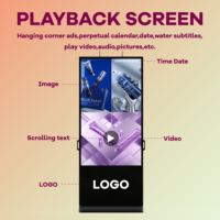 Affichage publicitaire vertical rétroéclairé Photomaton Machine Shop Haute clarté 55 pouces LCD Digital Signage Totem sans fil