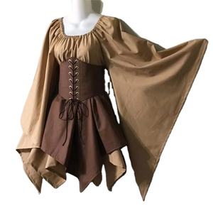 <span class=keywords><strong>Disfraz</strong></span> de Elfo de Hadas para Mujer, Traje <span class=keywords><strong>Medieval</strong></span> de Halloween, Corte Victoria, Princesa, Vendaje, Navidad, Retazos, Fiesta - Product Image 1