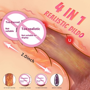 Diskon besar Amazon mainan seks tongkat pasang Tinggi Wanita Dildo elektrik Masturbator silikon lunak Penis raksasa palsu & menyenangkan - Product Image 6