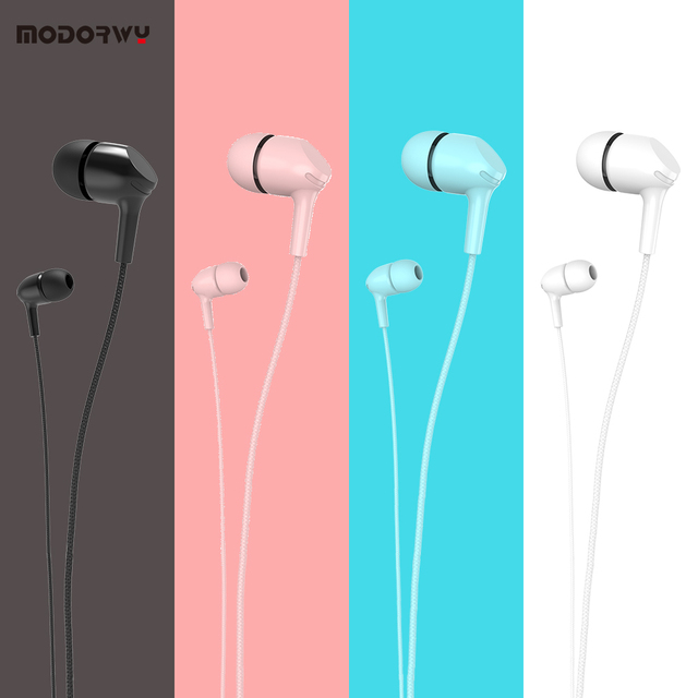 MODORWY 3.5mm Earphones Wired Gaming Hifi In-ear Wired Earphones with Mic Oem Cheapest Original Earphones