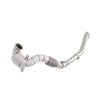 MPER pour Audi TT MK3 2.0T Downpipe en acier inoxydable avec bouclier thermique, son d'échappement agressif, amélioration des performances, Plug and Play