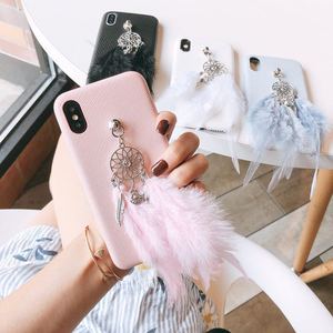 Bán buôn Cô Gái Thời Trang Điện Thoại Trường Hợp Che Lông Treo Di Động Trường Hợp đối với iPhone X - Product Image 4
