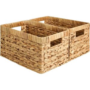 Eco Friendly Rectangular Water Hyacinth Seagrass Storage <b>Bin</b> Gift Basket Tray Home Decor Organizer Direct Vietnam Export - Product Image 3