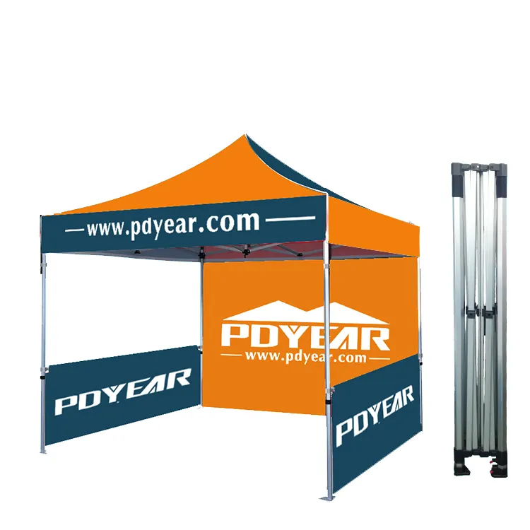 Logo 10x10 custom print advertising promotional pop up event folding aluminium marquee gazebo canopy roof top trade show tent