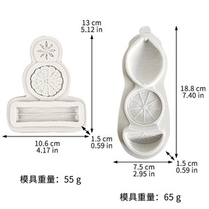 Quế Sao hồi chanh lát hình bánh trang trí Khuôn Silicone để nướng tự làm sô cô la thạch cao Epoxy khuôn BPA miễn phí - Product Image 2