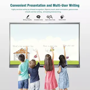 לוח כתיבה חכם לוח 65 אינץ 4k אולטרה HD מסך מגע חכם לוח אינטראקטיבי לכיתה חינוך