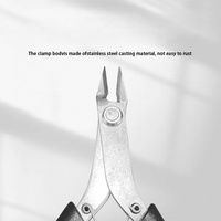 Pince à bijoux professionnelle en acier inoxydable à mâchoires biseautées, à manche ergonomique en plastique, multi-usages, métrique, pour fil et bricolage