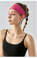 Diadema Deportiva de Color Sólido para Yoga, Transpirable, Absorbente de Sudor, Antideslizante, para Gimnasio, Venta al Por Mayor de Fábrica
