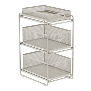 Organizzatore Estraibile per Armadio con Logo Personalizzato, Cassetto Scorrevole <span class=keywords><strong>Sottolavello</strong></span> in Acciaio al Carbonio Resistente, Scaffale Portaoggetti da <span class=keywords><strong>Cucina</strong></span> OEM - Product Image 1