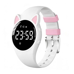 Montre connectée podomètre <span class=keywords><strong>pour</strong></span> enfants, étanche IP68, avec oreilles de <span class=keywords><strong>chat</strong></span> mignonnes, <span class=keywords><strong>pour</strong></span> garçons et filles, usage sportif, compteur de calories, suivi de distance, minuteur 3 - Product Image 3