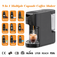 Machine à café expresso multifonction 9 en 1, compatible avec plusieurs dosettes, pour la maison et le bureau