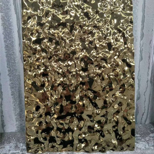 Decorative Rose Gold Colored Stamp SS 201 430 304 Wall <b>Panel</b> Water Ripple Hammered Stainless Steel Plate Sheet for <b>Curtain</b> Wall - Product Image 4
