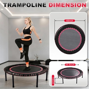 Mini <span class=keywords><strong>trampoline</strong></span> de <span class=keywords><strong>fitness</strong></span> Everise <span class=keywords><strong>Fitness</strong></span> 48 pouces sans ressorts, rebondisseur d'intérieur pour la gym, le cardio et les sauts, pour la famille, les enfants et les adultes - Product Image 3