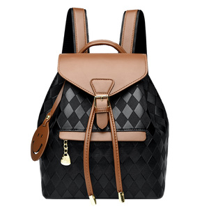 Women's New Cross-Border Casual PU Polyester Urban Simplicity <b>Backpack</b> for Commuting and Travel RTS Bulk Mixed Order - Product Image 2