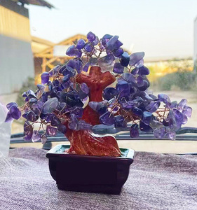 Bán Buôn 16Cm Bonsai Tiền Cây Với Tinh Thể Tự Nhiên Đá Quý Tài Bonsai Cho Phong Thủy Khác Pha Lê Thủ Công Mỹ Nghệ - Product Image 4