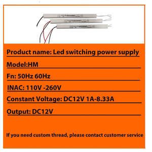 โรงงานผู้ผลิต AC100-260V DC12V 1A-8.33A 12W-100W ไดรเวอร์ LED แบบเอาต์พุตเดี่ยว หม้อแปลงไฟฟ้าแบบสวิตชิ่ง  แหล่งจ่ายไฟแบบสวิตชิ่งสำหรับ LED - Product Image 4