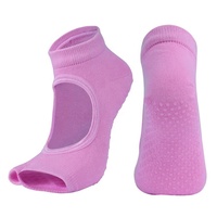 Chaussettes de mode pour adultes en coton de haute qualité respirantes anti-dérapantes conçues pour les chaussettes de cheville de fitness-printemps pour femmes de yoga à domicile