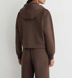 Conjunto Deportivo Sostenible para Mujer, Sudadera y Pantalones de Algodón de Corte Holgado y Color Sólido, Estilo Casual para Otoño - Product Image 5