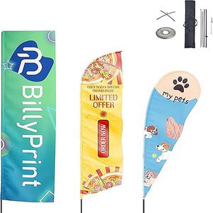 Bandera de Playa Promocional Publicitaria de Doble Cara con Logotipo Personalizado, Juego de Banderas con Base y Asta para Juegos y Ceremonias de Apertura - Product Image 4