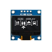 Pantalla LCD OLED PM Blanca de 0.96 Pulgadas, 128*64, Interfaz IIC I2C, Bisel Estrecho, 4 Pines