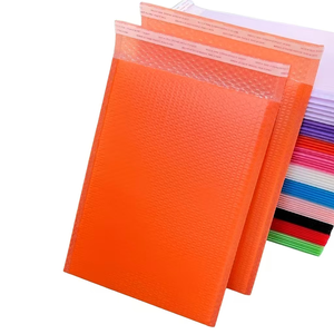 Bolsa de embalaje de mensajería con autosellado, sobre acolchado de correo ecológico, rojo, naranja, envío, bolsa de correo de burbujas de polietileno, logotipo personalizado - Product Image 5