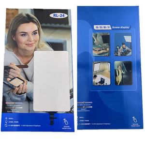 Iluminación de vídeo de estudio portátil de 24 pulgadas, transmisión en vivo, temperatura de Color ajustable plana, fotografía, película fotográfica, Panel de luz LED - Product Image 2