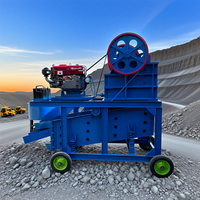 Nouveau type de concasseur à mâchoires mobile pour le concassage du minerai, micro concasseur à mâchoires domestique avec tamis vibrant