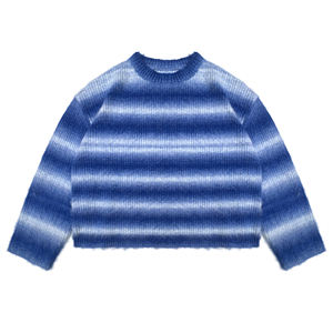 Benutzer definierte LOGO <span class=keywords><strong>Mohair</strong></span> <span class=keywords><strong>Sweater</strong></span> Herren Langarm Pullover mit Rundhals ausschnitt Strickwaren Winter Fuzzy Casual Jumper <span class=keywords><strong>Mohair</strong></span> Strick pullover - Product Image 1