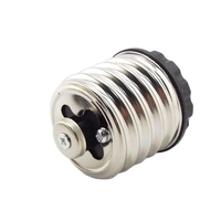Adaptateur de douille HY E40 vers E27, support de lampe, rallonge de prise, convertisseur de lumière LED noir, prise de lumière