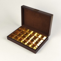 Vente en gros d'usine, boîte cadeau en chocolat artisanale personnalisée, recyclable, rectangulaire, en bois/MDF, OEM ODM disponible, multicolores, gravées/en soie