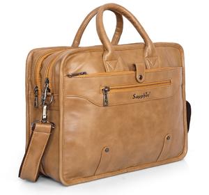 Sac à dos de protection en cuir véritable unisexe pour ordinateur portable intérieur spacieux pour voyage d'affaires travail navettes étudiants du collège inde - Product Image 1