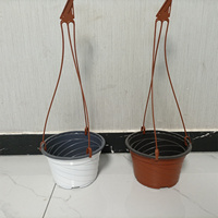 Pabrik perlengkapan taman Pot bunga gantung keranjang tanaman gantung Pot bunga plastik dinding dekoratif untuk Ivy atau anggrek