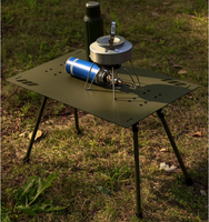 Table basse de camping en plein air au design moderne, légère avec trous de suspension durables, facile à transporter, prix d'usine