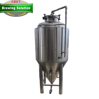 Fermenteur à bière en acier inoxydable 1BBL 3BBL 5BBL / Unitank avec polissage miroir, réservoir de fermentation conique empilable