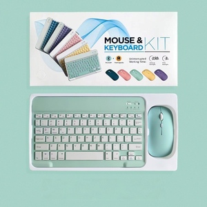 Conjunto de Teclado y Ratón Inalámbrico Recargable Universal Color Macaron Compatible con iPad, Teléfonos Móviles y Tabletas - Product Image 6