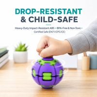 Balle anti-stress rotative et jouet de puzzle à presser et tourner, pour la coordination œil-main et la réduction du stress, cadeau pour enfants de trois ans et plus, vente au détail