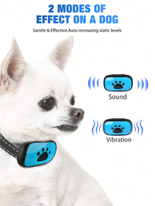 Collier anti-aboiement sans choc pour petits à grands chiens 5 niveaux réglables Dispositif de dissuasion d'entraînement sûr Rechargeable léger - Product Image 4