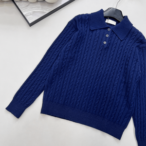 Suéter de Punto Trenzado para Mujer, Manga Larga, Cierre de Botones, Estilo Casual - Product Image 6