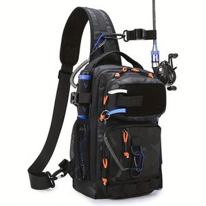 Mochila de Pesca Resistente al Agua de Alta Calidad, 900D Oxford, con Portacañas, Gran Capacidad de Almacenamiento, para Hombre - Product Image 1