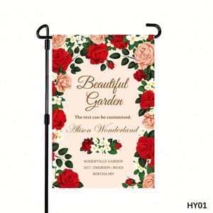 Drapeaux de jardin en polyester imperméable double face, impression numérique sur fibre de verre, vente en gros, 12x18 pouces, thème Halloween/Noël/Pâques - Product Image 2