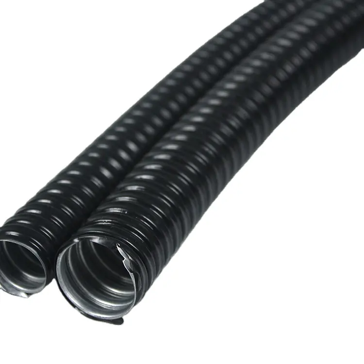 Pipa Logam Fleksibel Metalik Ketat Kabel Elektrik Bergelombang Baja Galvanis Plastik PVC