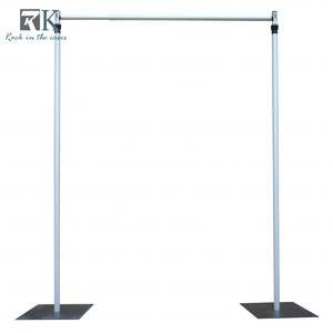 Telescopic Pipe and Drape Kit Aluminum Pipe and Drape <b>Frame</b> Detachable <b>Backdrop</b> Stand Kit for Outdoor Events - Product Image 1
