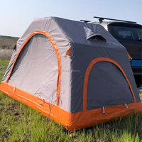 Tente de toit de voiture gonflable légère et pliable avec fond en tissu Drop Stitch, imperméable et avec bâche de protection contre la pluie
