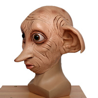 Masque réaliste de Dobby pour adultes, costume en latex, tenue de fête, Halloween, unisexe, elfe domestique, accessoires de fantaisie