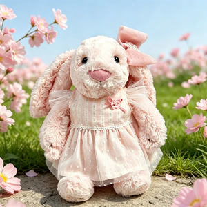 [Vêtement uniquement] Vêtements pour poupée lapin de 32 cm, robe en forme de nœud et jupe de princesse Lolita, accessoire pour poupée lapin - Product Image 1