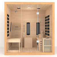 Pemanas Keramik Karbon 2-Orang / Kombinasi Kompor 6 kW untuk Ruang Sauna dan Sauna Inframerah Dari Cina dengan Layanan Purna Jual
